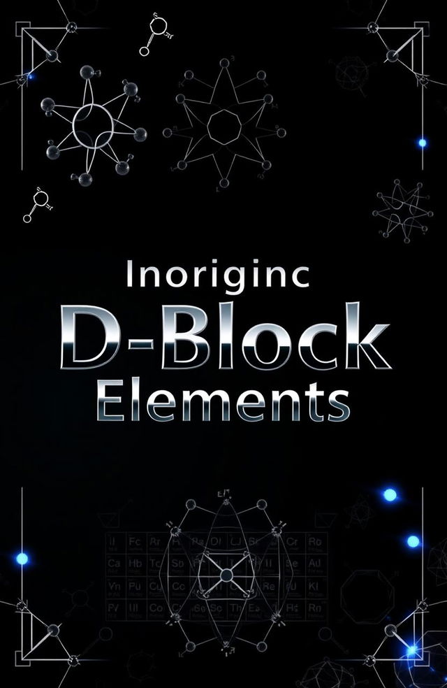 A stunning front page design for chemistry notes focused on inorganic d-block elements