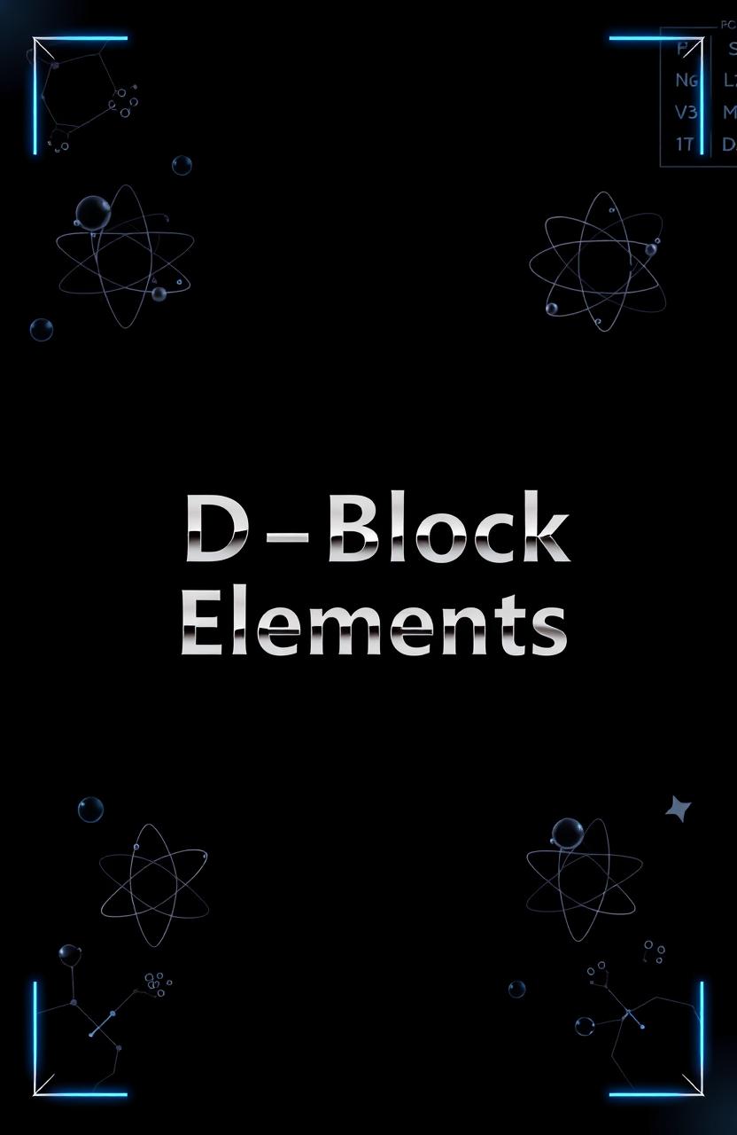 A stunning front page design for chemistry notes focused on inorganic d-block elements