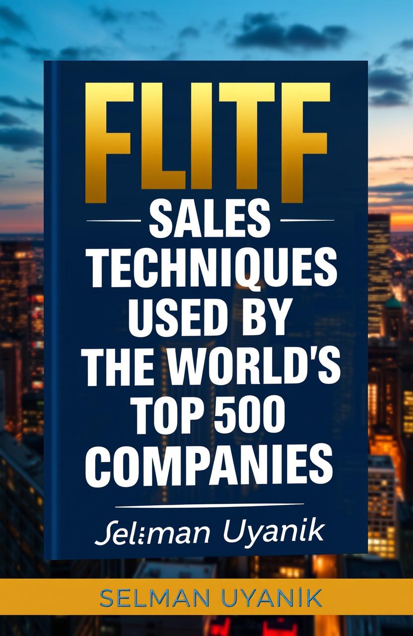 A book cover design for 'Elite Sales Techniques Used By The World's Top 500 Companies' by Selman Uyanık