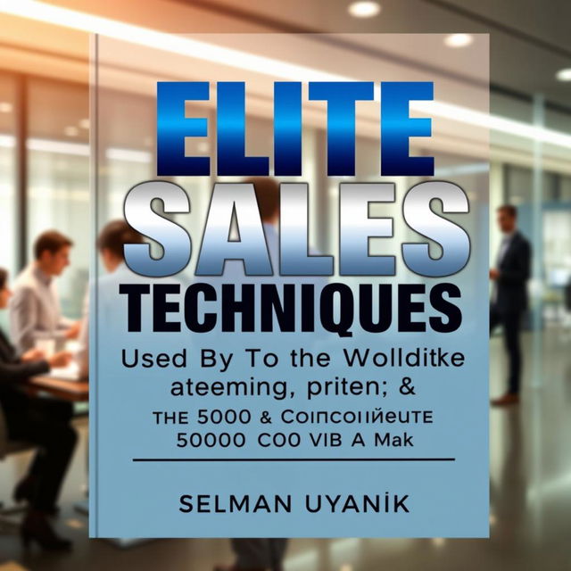 A book cover design for 'Elite Sales Techniques Used By The World's Top 500 Companies' by Selman Uyanık