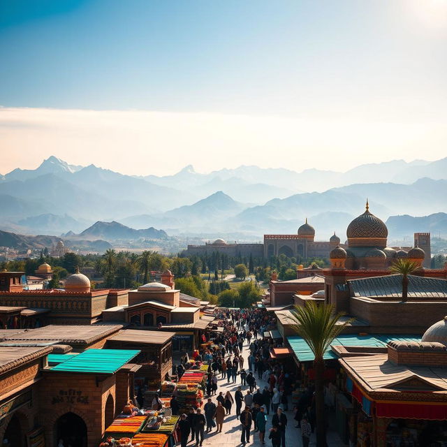 A stunningly detailed landscape of Iran showcasing the dramatic scenery of its diverse geography