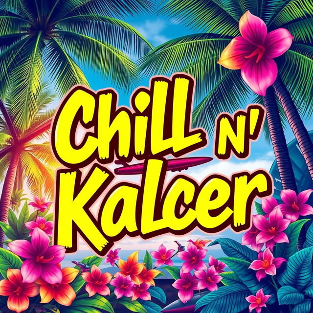 A vibrant image featuring the words 'Chill N' Kalcer' prominently displayed in a bold, edgy punk font