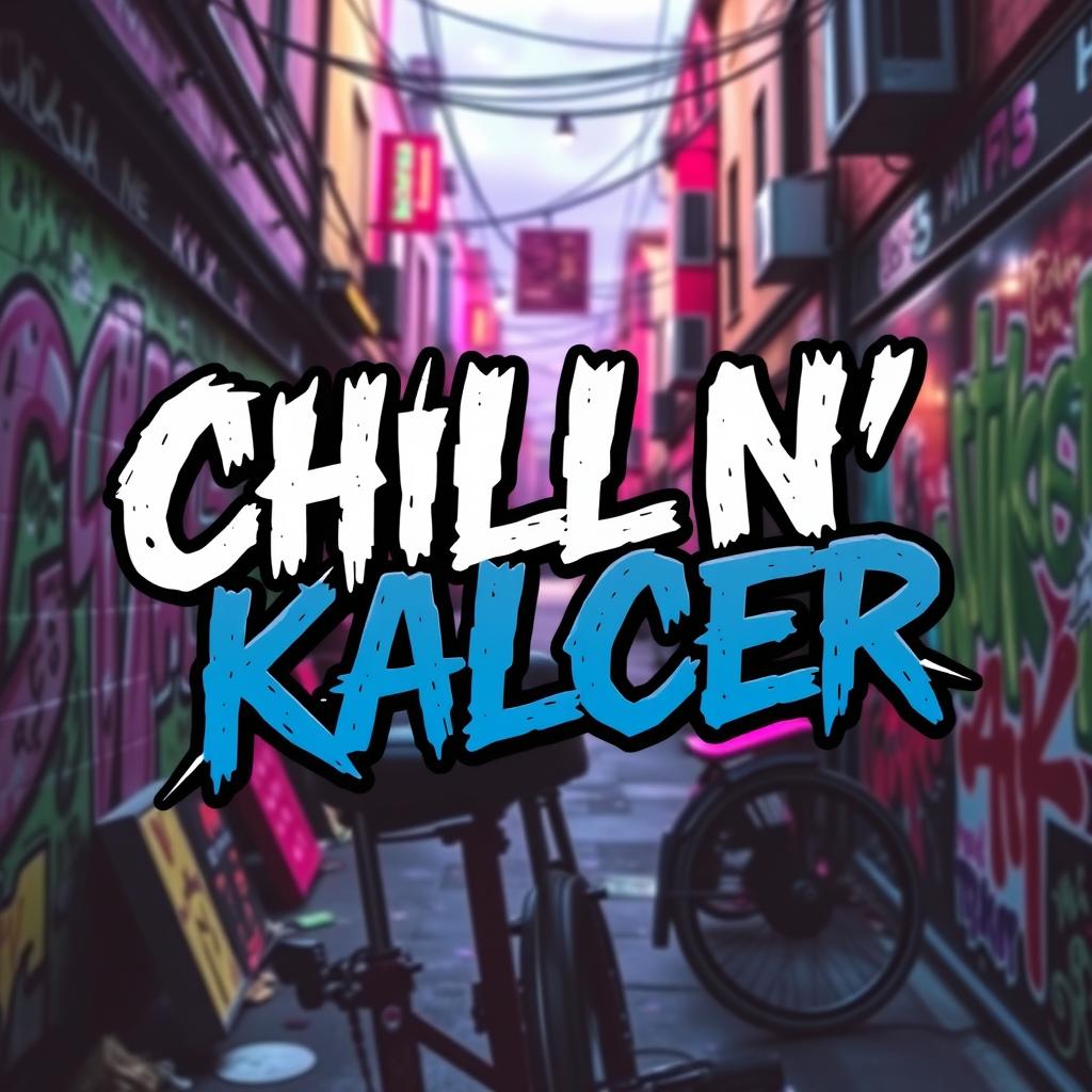 An eye-catching image featuring the words 'Chill N' Kalcer' in a bold, gritty punk font, emphasizing a rebellious and carefree spirit