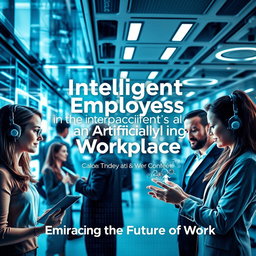 A striking book cover design for the title 'Intelligent Employees in an Artificially Intelligent Workplace'