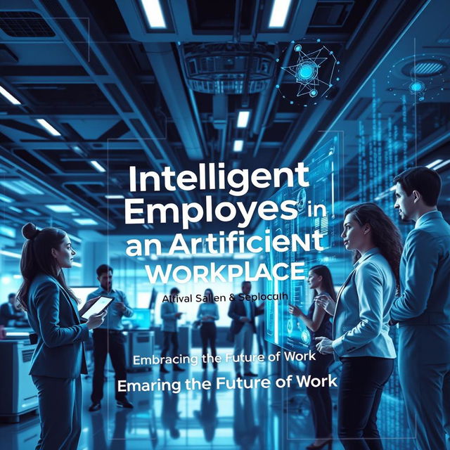 A striking book cover design for the title 'Intelligent Employees in an Artificially Intelligent Workplace'