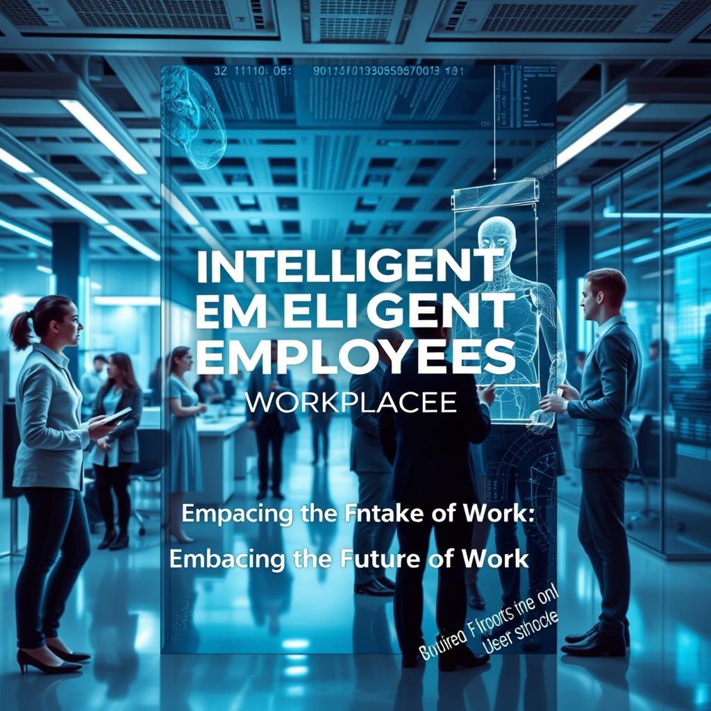 A striking book cover design for the title 'Intelligent Employees in an Artificially Intelligent Workplace'