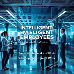 A striking book cover design for the title 'Intelligent Employees in an Artificially Intelligent Workplace'