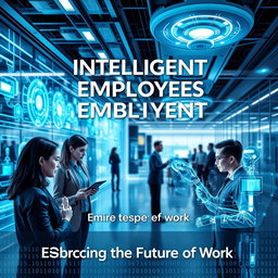 A striking book cover design for the title 'Intelligent Employees in an Artificially Intelligent Workplace'
