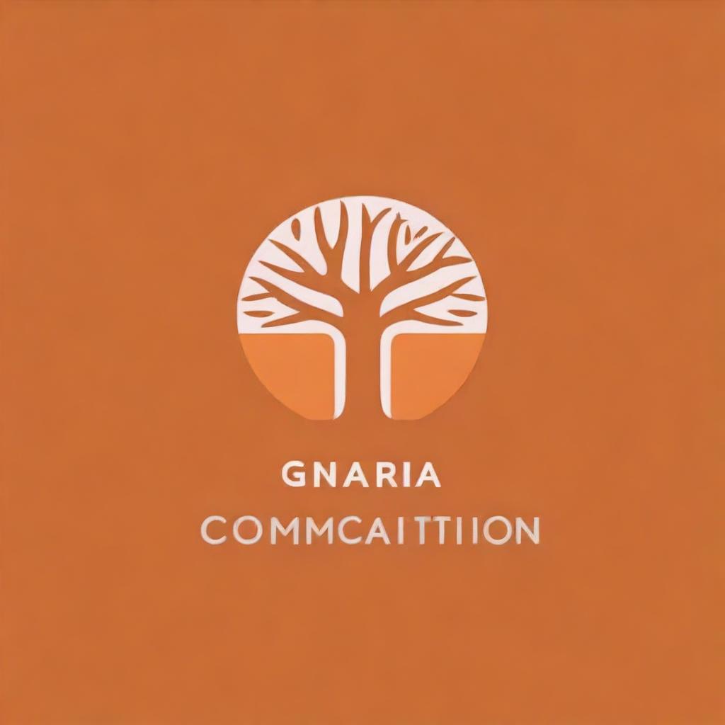 A minimalistic digital art logo for an African communication agency named Gnara Communication