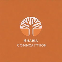 A minimalistic digital art logo for an African communication agency named Gnara Communication