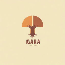 A minimalistic digital art logo for an African communication agency named Gnara Communication