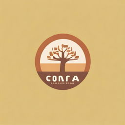 A minimalistic digital art logo for an African communication agency named Gnara Communication