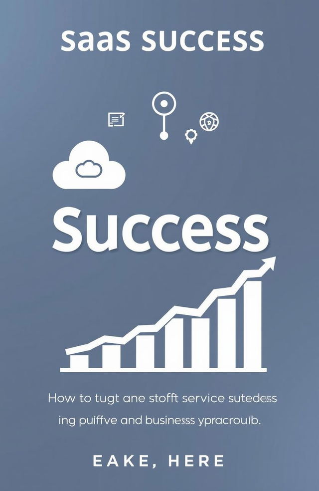 A sleek and modern eBook cover for "SaaS Success: How to Build a Software as a Service Business from Scratch"