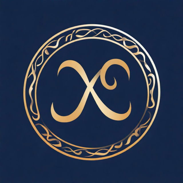 A high-quality digital art logo representing a stormy west wind and eternity