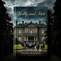A striking book cover for 'Molly And Matt' featuring a moody atmosphere surrounding a grand stately home