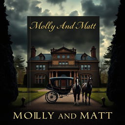 A striking book cover for 'Molly And Matt' featuring a moody atmosphere surrounding a grand stately home