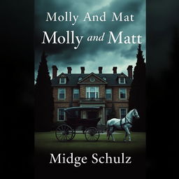 A captivating book cover for 'Molly And Matt' featuring a moody stately home as the central focus