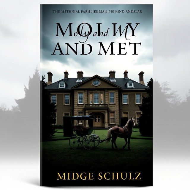 A captivating book cover for 'Molly And Matt' featuring a moody stately home as the central focus