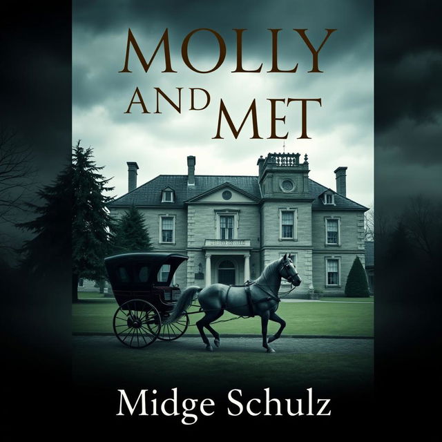 A captivating book cover for 'Molly And Matt' featuring a moody stately home as the central focus