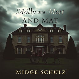 A striking book cover for 'Molly And Matt' featuring a moody stately home as the focal point