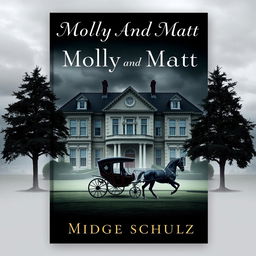 A striking book cover for 'Molly And Matt' featuring a moody stately home as the focal point