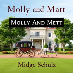 A stunning book cover for 'Molly And Matt' featuring a stately home as the main focus