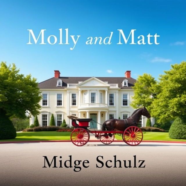 A stunning book cover for 'Molly And Matt' featuring a stately home as the main focus