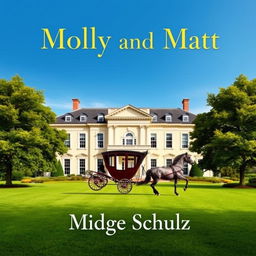 A stunning book cover for 'Molly And Matt' featuring a stately home as the main focus