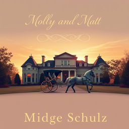 An enchanting book cover for 'Molly And Matt' featuring a stately home as the primary focus