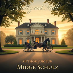 An enchanting book cover for 'Molly And Matt' featuring a stately home as the primary focus