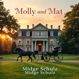 An enchanting book cover for 'Molly And Matt' featuring a stately home as the focal point