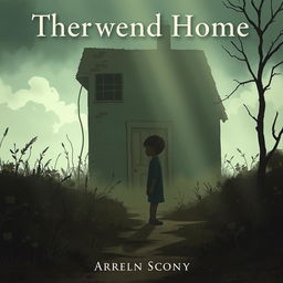 An evocative cover illustration for a short story featuring a troubled child from a broken home