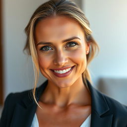 A stunning portrait of a beautiful, tanned Greek woman, aged between 30 to 40 years, with enchanting, expressive eyes