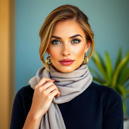 A beautiful olive-skinned Greek woman aged between 30 and 40 years, with mesmerizing and beautiful eyes