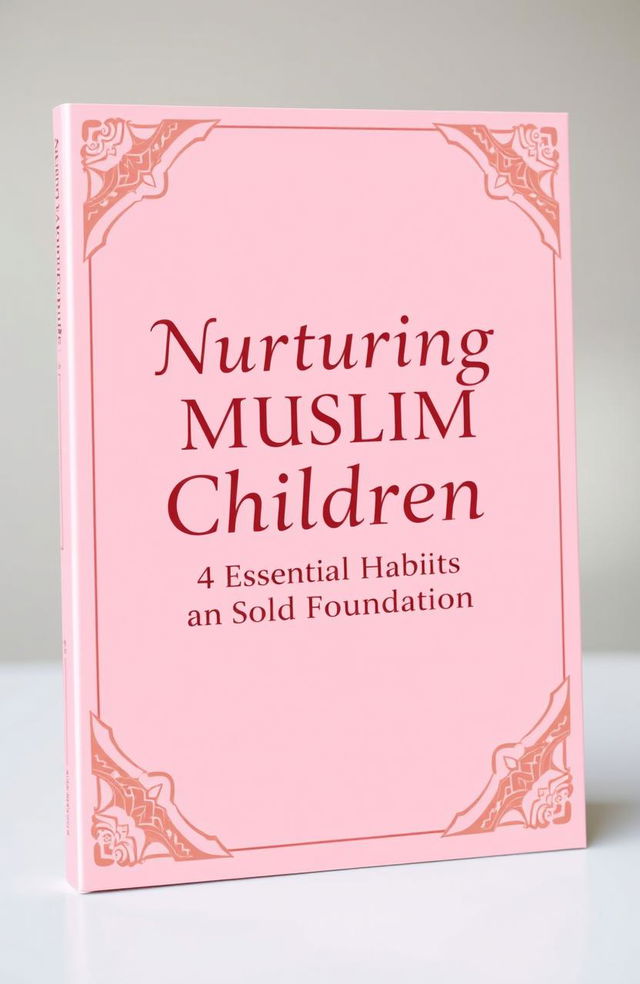 An ebook cover design featuring a beautiful Islamic theme in light pink colors