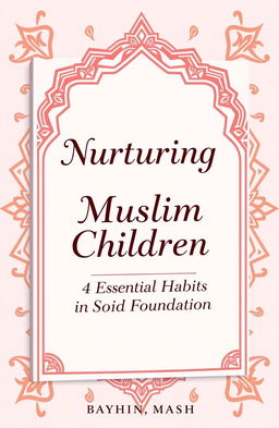 An ebook cover design featuring a beautiful Islamic theme in light pink colors