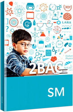 A visually striking cover design featuring various science, math, and physics logos arranged artistically