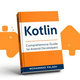 A book cover design for a programming book titled 'Kotlin', specifically intended for Android developers