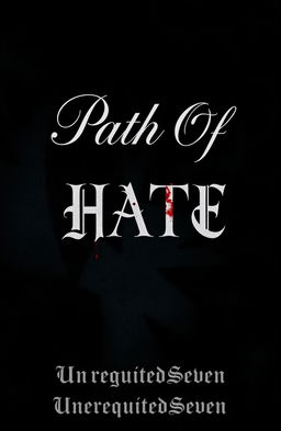 A book cover titled 'Path Of Hate', where 'Path Of' is elegantly written in cursive font while 'HATE' is strikingly bold