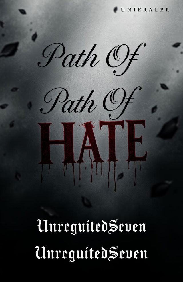 A book cover titled 'Path Of Hate', where 'Path Of' is elegantly written in cursive font while 'HATE' is strikingly bold