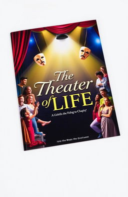 A creative magazine cover for a book titled 'The Theater of Life'