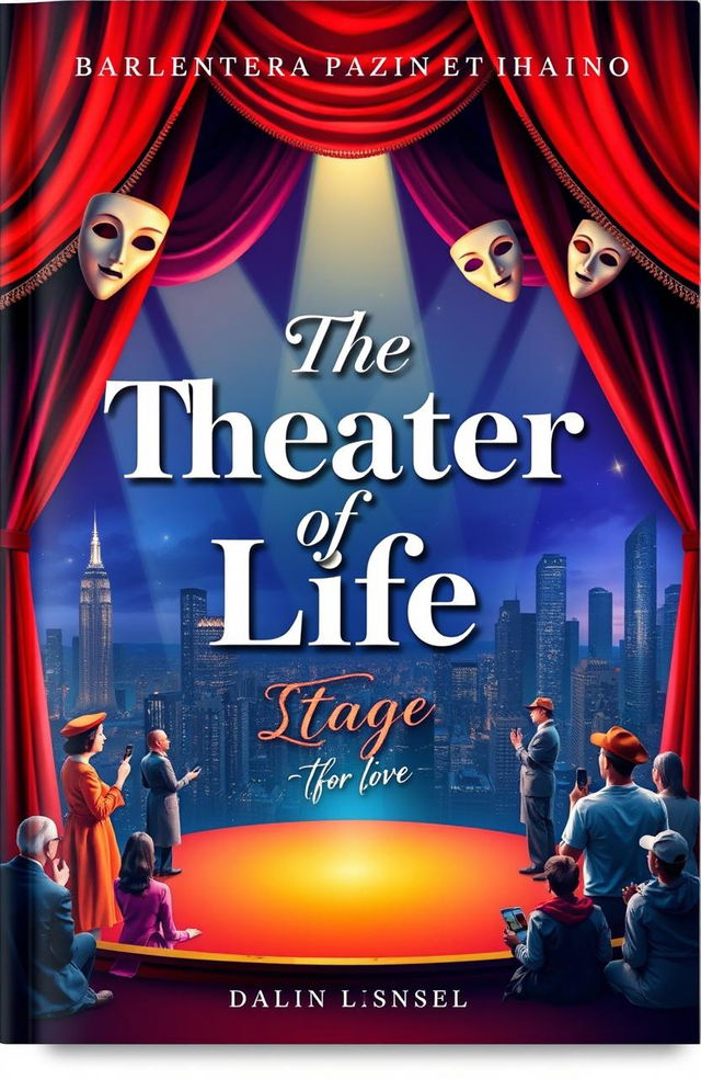 A creative magazine cover for a book titled 'The Theater of Life'