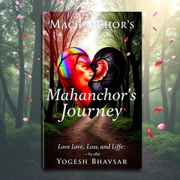 A captivating book cover art for 'Makhanchor's Journey: Love, Loss, and Life' by Yogesh Bhavsar, capturing the emotional depth of the narrative