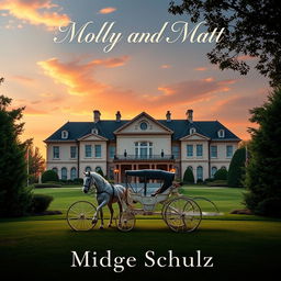 A captivating book cover for 'Molly And Matt' featuring a majestic stately home as the central element
