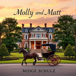 A captivating book cover for 'Molly And Matt' featuring a majestic stately home as the central element