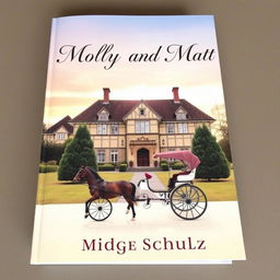 An inviting book cover for 'Molly And Matt' featuring an English manor house as the central focus