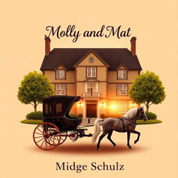 An inviting book cover for 'Molly And Matt' featuring an English manor house as the central focus