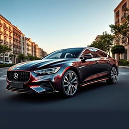 A luxurious and stylish depiction of a car priced at 10,000 Euros