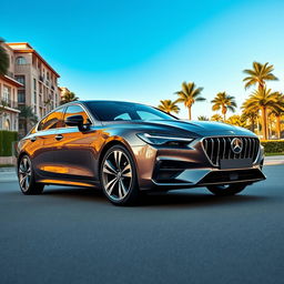 A luxurious and stylish depiction of a car priced at 10,000 Euros