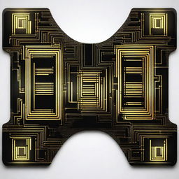 This is a high-resolution digital art image of a rectangular board with a futuristic sci-fi design